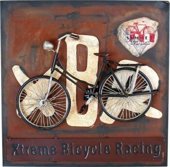 Plaque en tôle vélo décoration vintage