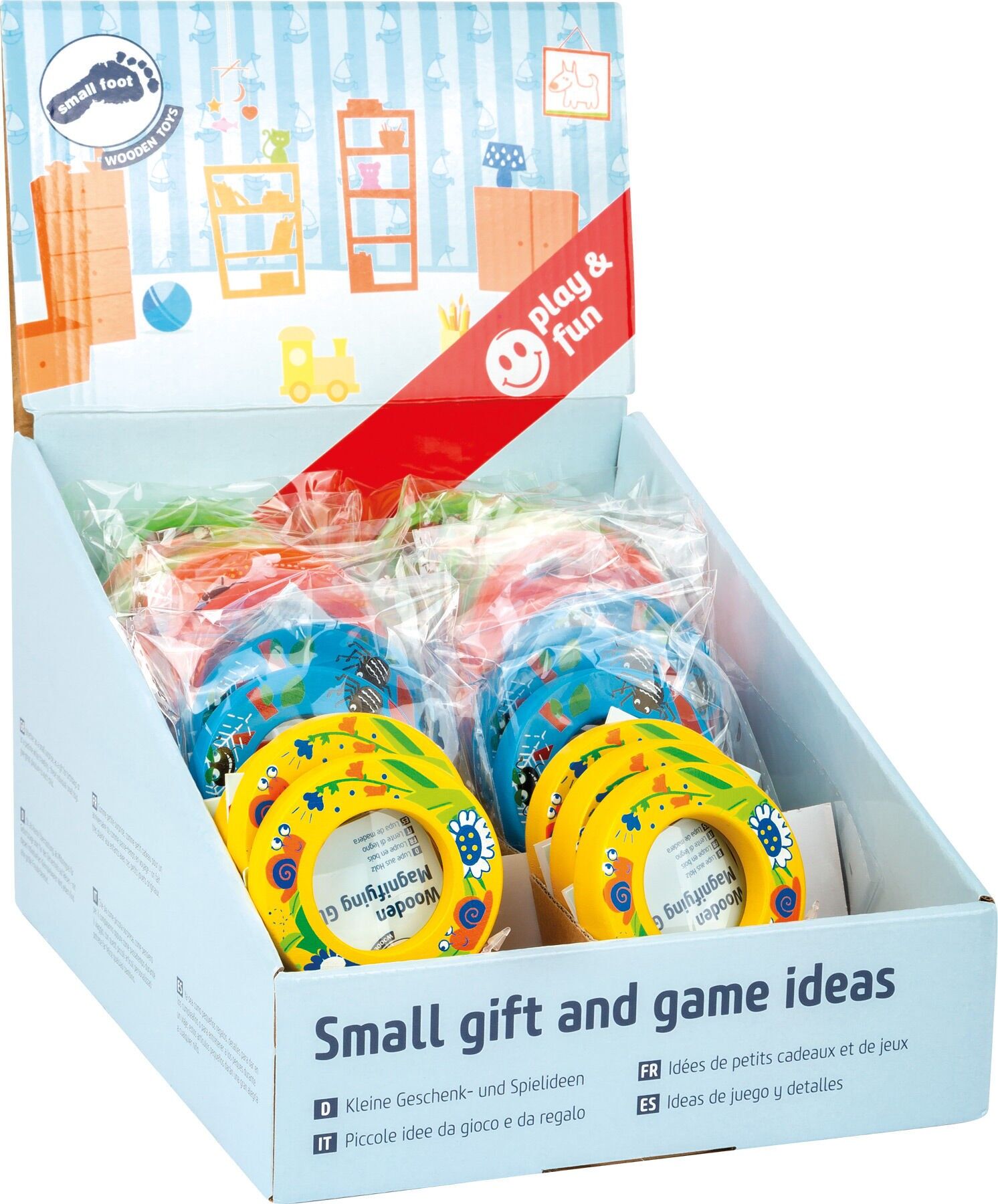 Lente d'ingrandimento per display per giocattoli in legno | Visualizza | Giocattoli di legno