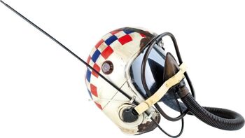 Casque aviateur blanc déco vintage