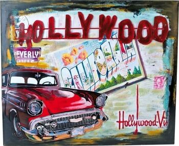 Plaque en tôle Hollywood Vintage Déco