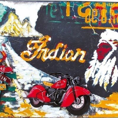 Cartel de chapa moto decoración vintage