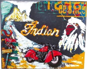Plaque en tôle décoration vintage moto