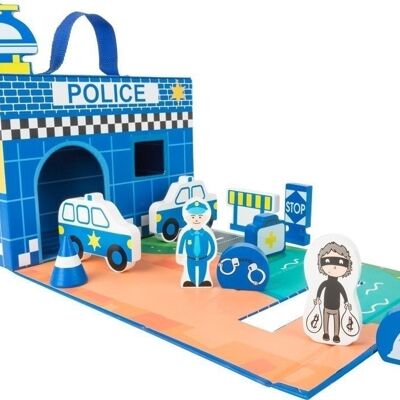 Estación de policía de caso de juguete