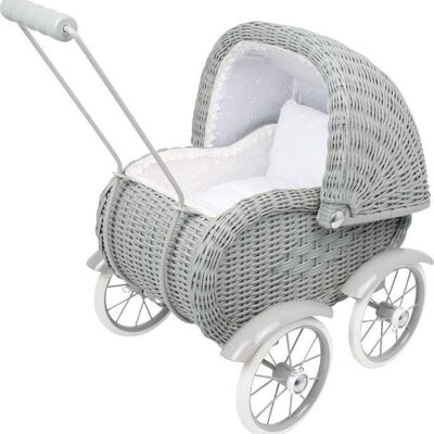 Doll pram vintage grey