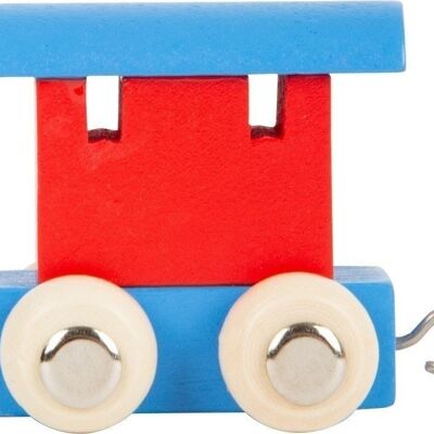 Letter train wagon red & blue
