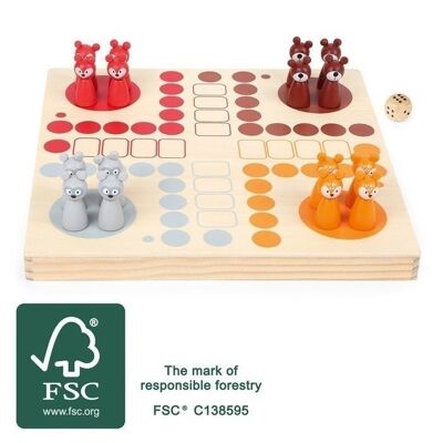 Ludo animales del bosque | juegos de mesa | FSC 100%
