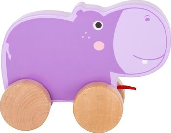 Pull hippopotame | Jouets à tirer et à pousser | Bois 2