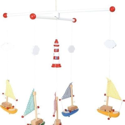 Mobile „Segelboote mit Leuchtturm“