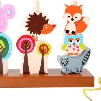 Pin and thread game forest animals
