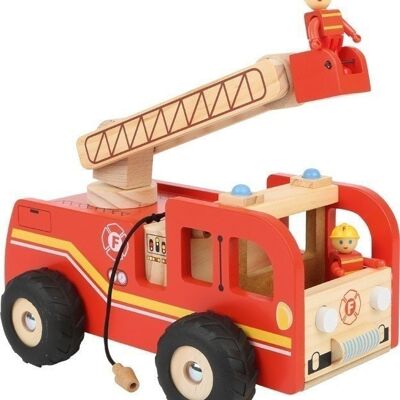 Camion de pompier avec échelle tournante