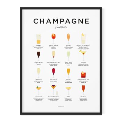 Champagne Cocktails Print - 30x40cm