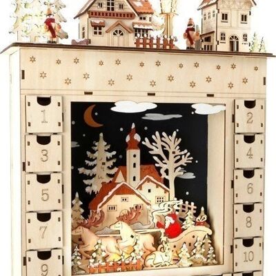 Calendario dell'avvento in legno sogno invernale
