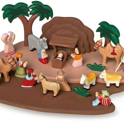 Christmas crib made of wood