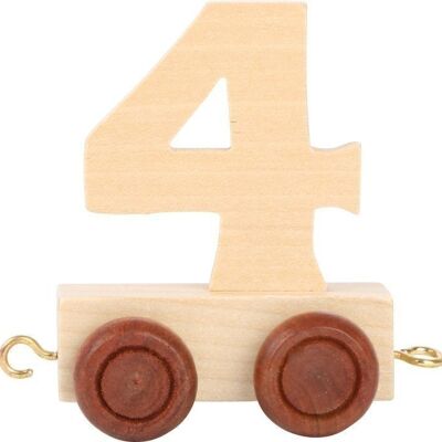 number train 4 | Letter trains | Wood