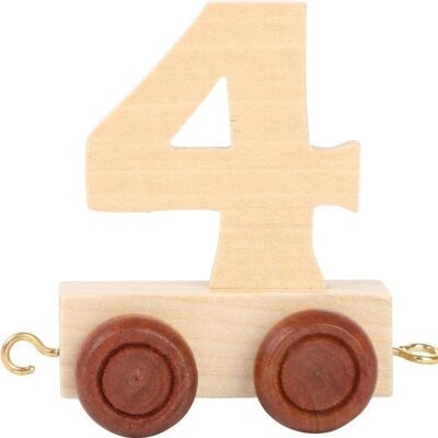 number train 4 | Letter trains | Wood