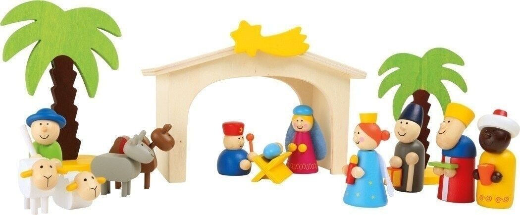 Playset presepe in legno giocattolo | Natale | Giocattoli di legno