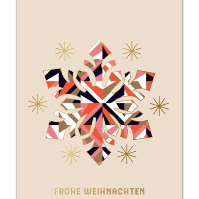 Postkarte Serie Goldstuff, Schneeflocke