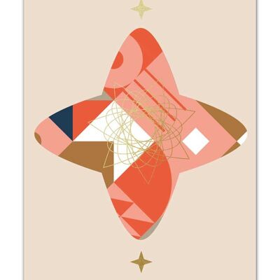 Postal Serie Goldstuff Estrella Cuadrada