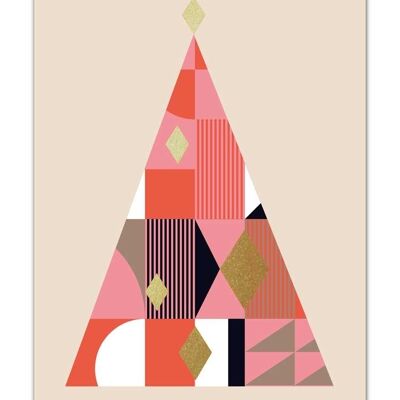 Postcard series Goldstuff, tree rhombus