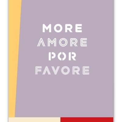 Carte postale More Amore por Favore