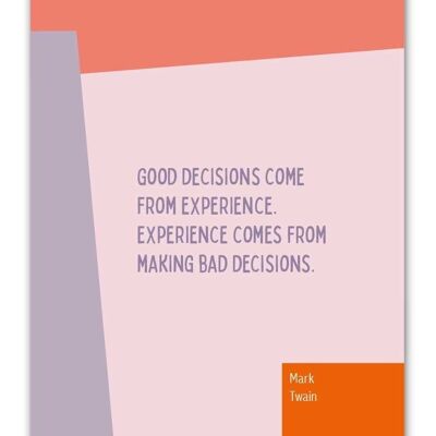 Postkarte Good Decisions