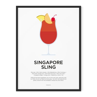 Singapore Sling Print - 21x30cm