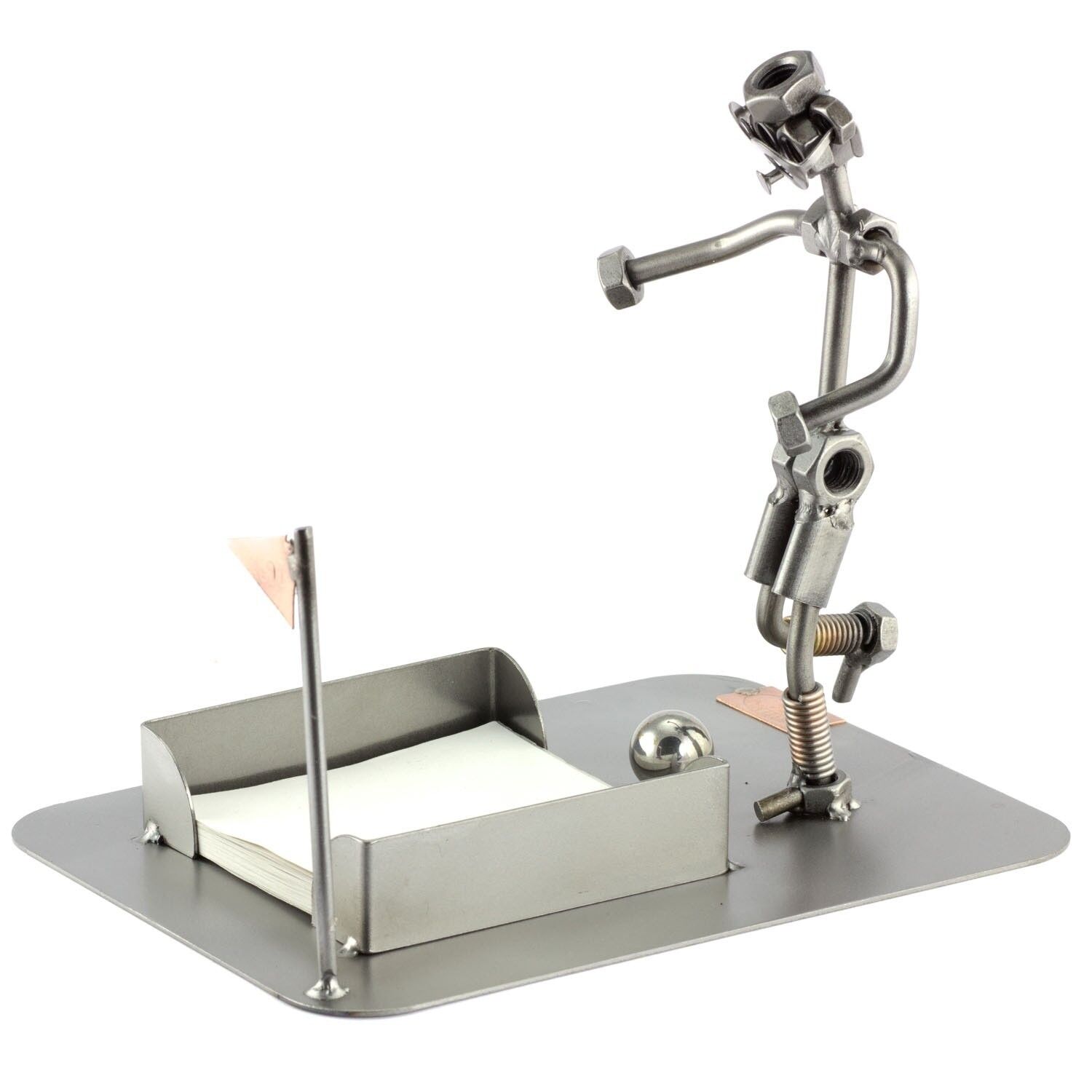 Scatola per appunti di un calciatore uomo a vite