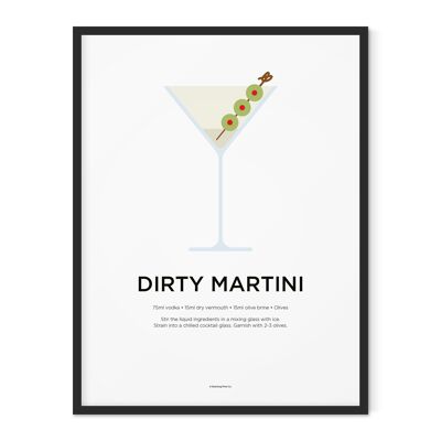 Dirty Martini Print - 30x40cm