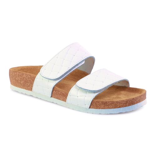 Hausschuh Amra Weiß/Cube Slipper / Clog / Sandale