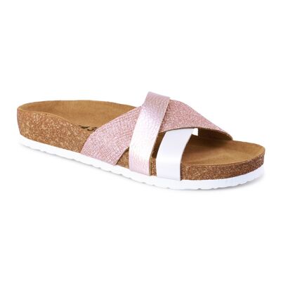 Hausschuh Adriana Rosa/Schlange Pantoffel / Clog / Sandale