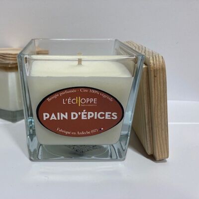 SCENTED CANDLE 100% VEGETABLE WAX SOYA - 8X8 190 G PAIN D EPICES