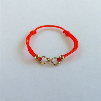 Orange infinity cord ring