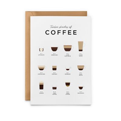 Twelve Shades Of Coffee Card