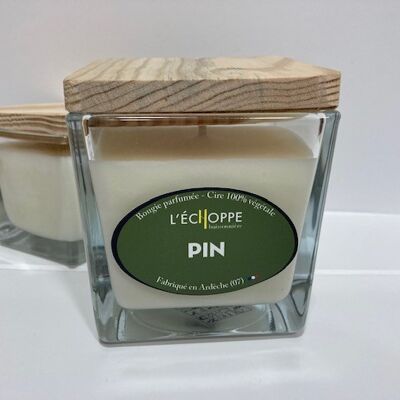 100% VEGETABLE WAX SCENTED CANDLE SOYA - 8X8 190 G PINE