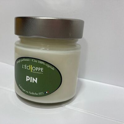 SCENTED CANDLE 100% VEGETABLE SOYA WAX - 180 G PINE