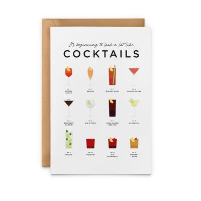 It's Beginning To Look A Lot Like Cocktails Card