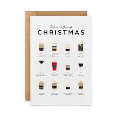 Twelve Coffees Of Christmas Card