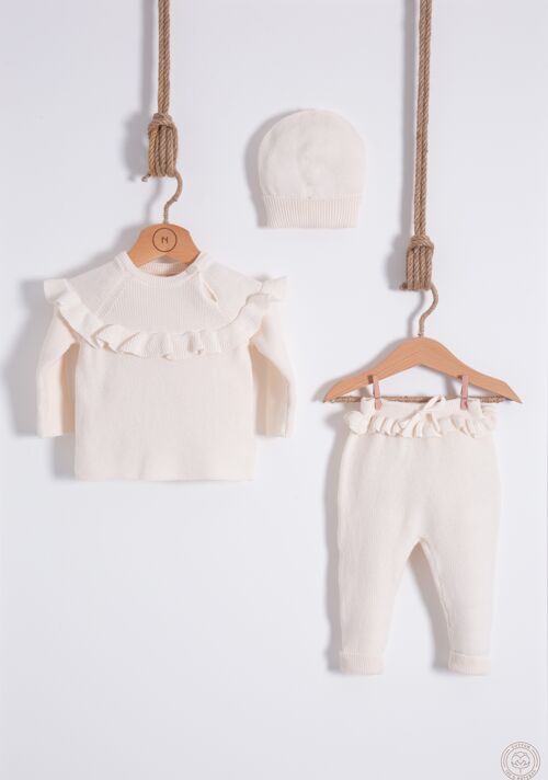 100% Cotton Plain Knitwear Elegant Newborn Bundle, 3 pieces-4 bundles package