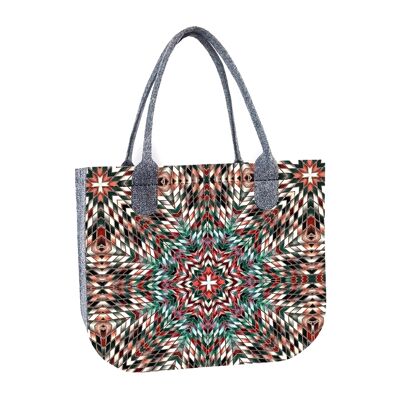 Pocahontas Borsa A Tracolla In Feltro Lady Linea XL Bertoni