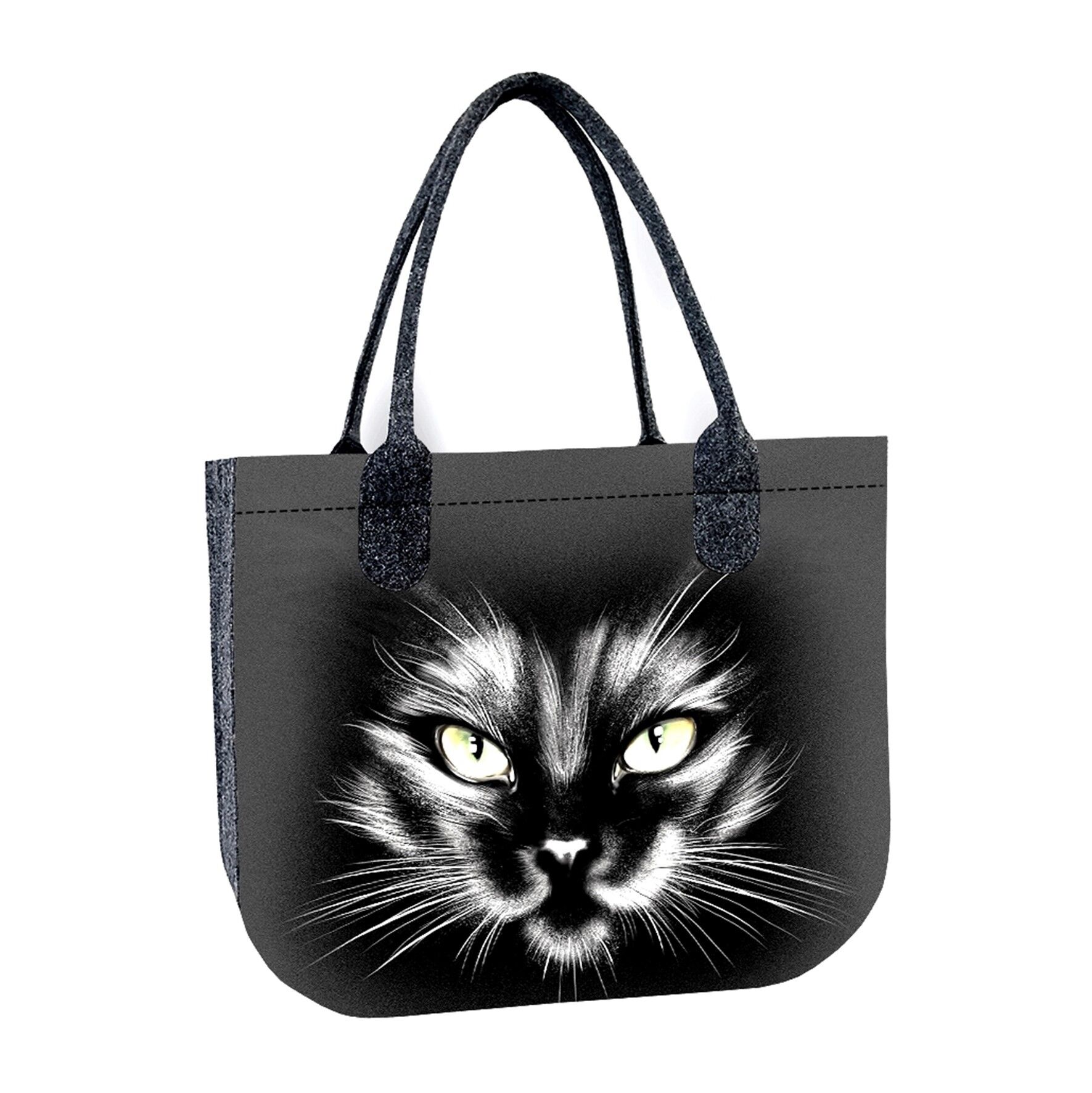 Bolso de hombro Nero en fieltro Lady XL Línea Antracita Bertoni