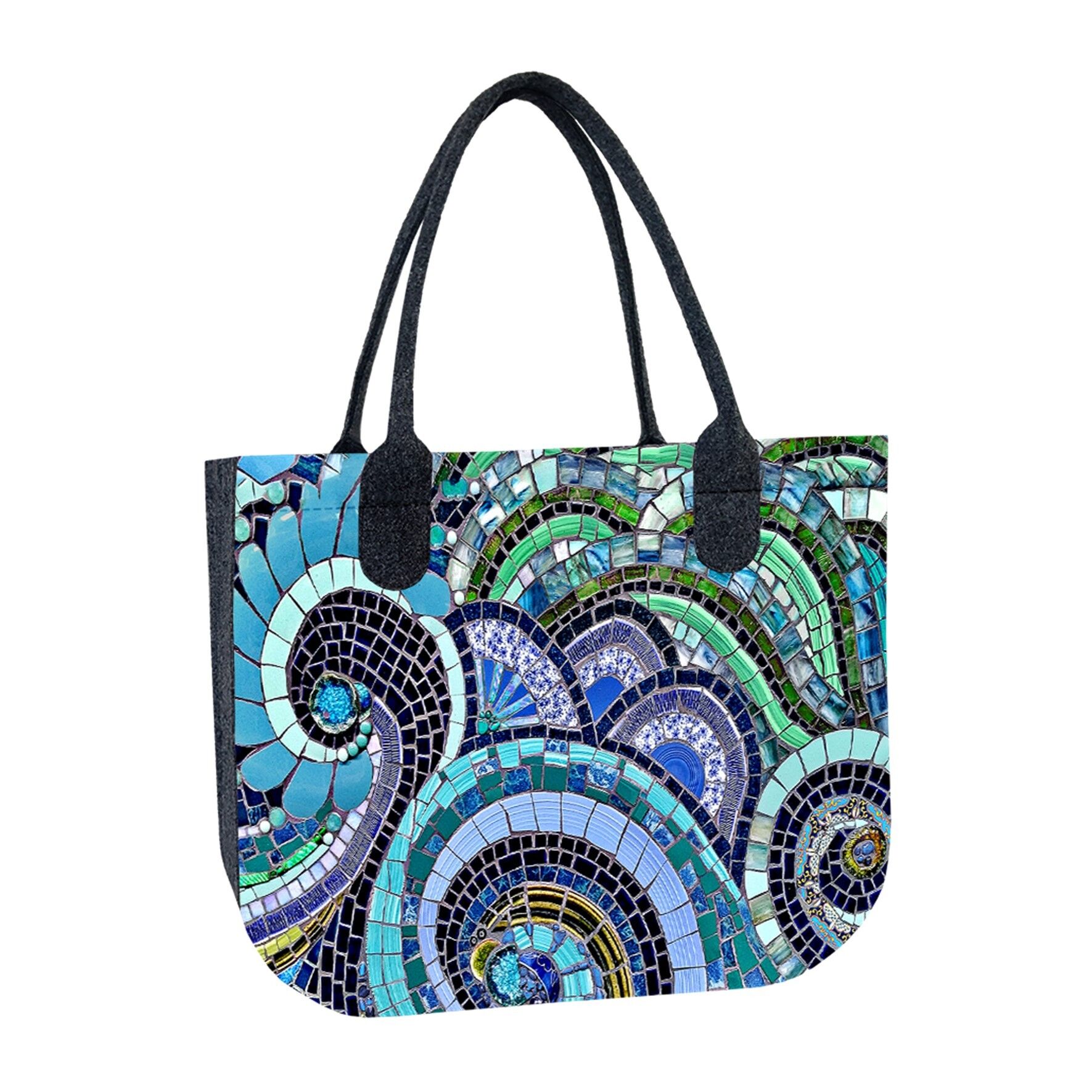 Bolso de hombro Avila en fieltro Lady XL Antracita Línea Bertoni