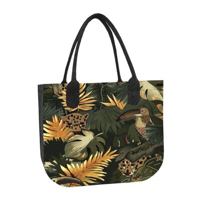 Borsa A Tracolla Amazonia In Feltro Antracite Lady Linea XL Bertoni