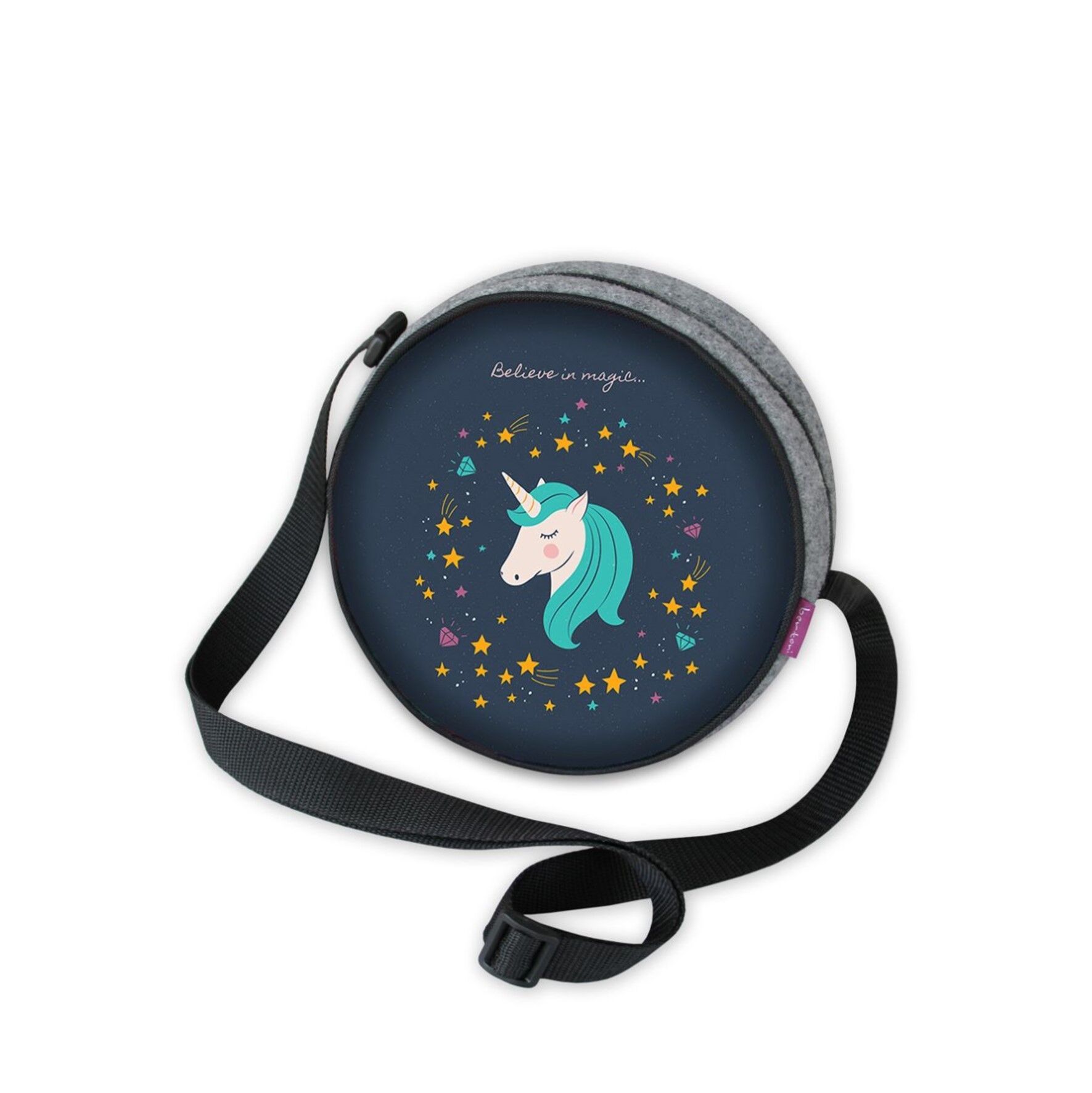 Borsa a tracolla Unicorno in feltro Twist Line Bertoni