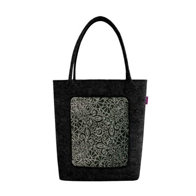 Borsa A Spalla Azur In Feltro Linea Swing Bertoni