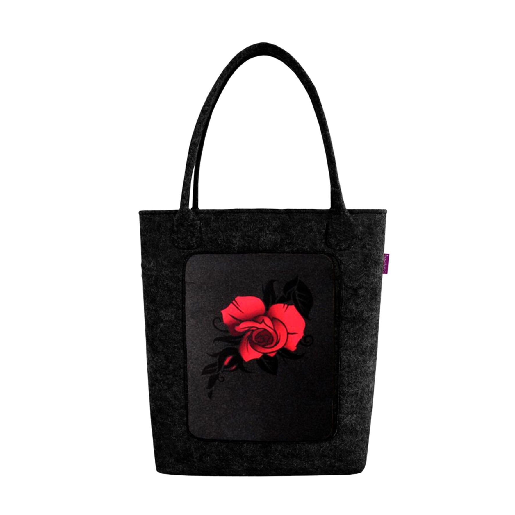 Borsa A Spalla Isadora In Feltro Linea Swing Bertoni