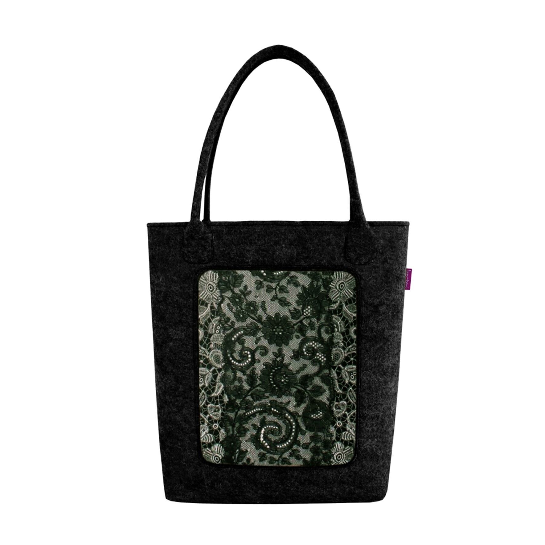 Borsa A Spalla Victoria In Feltro Linea Swing Bertoni