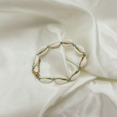 Bracelet CAURIS COLORS VERT