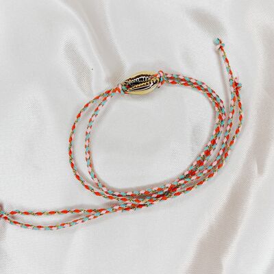 Bracelet de cheville FORTUNE BLEU/CORAIL