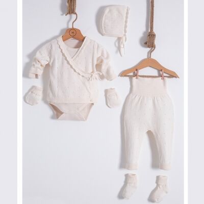 100% Cotton Knitwear Modern Style, 5 pieces,  Elegant Baby Bundle, A package of 4 bundles.