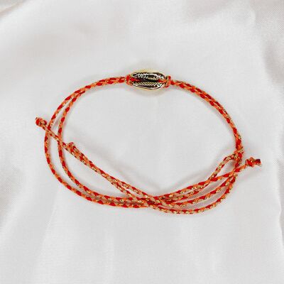 Bracelet de cheville FORTUNE ROUGE/BEIGE/CORAIL